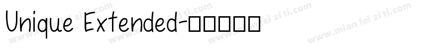 Unique Extended字体转换